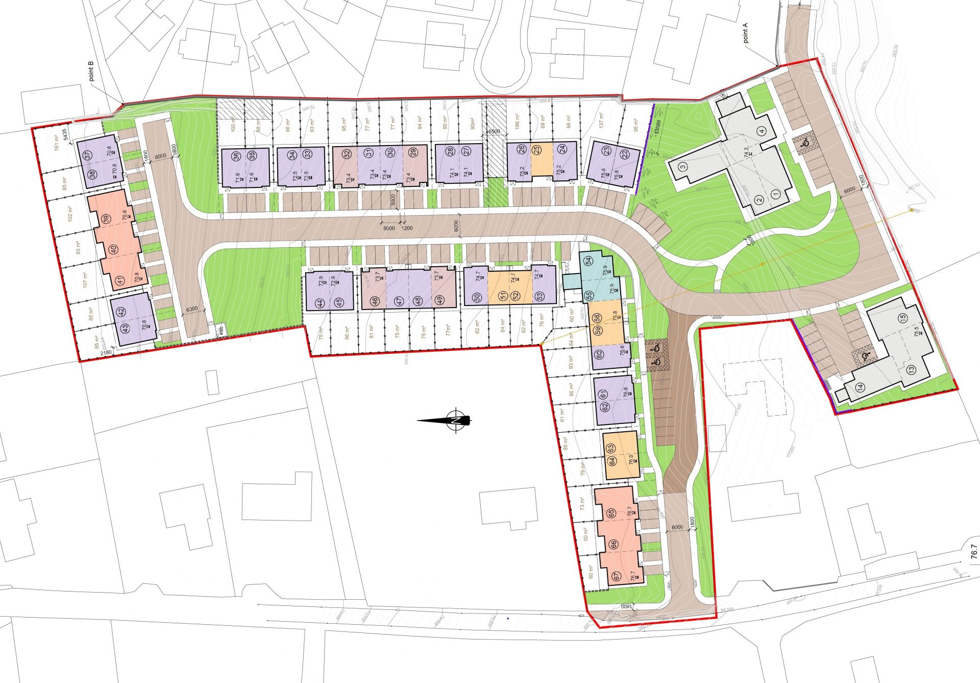 Site planning | Cluid Housing Association at Coolcotts, Wexford